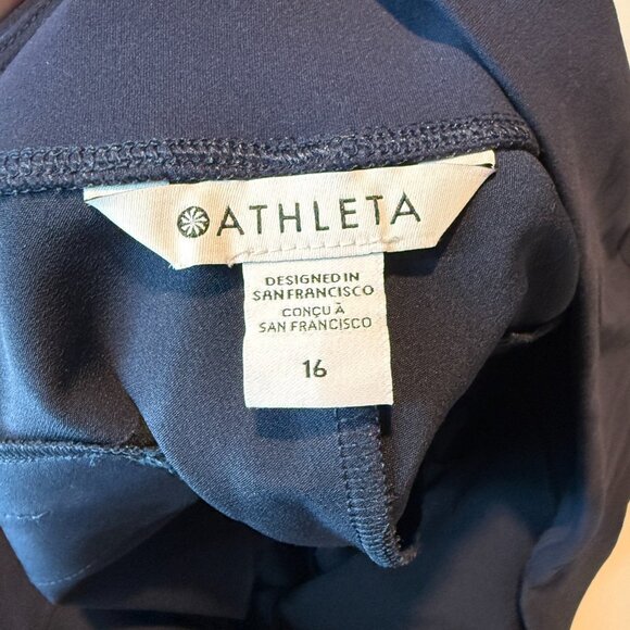 Athleta Women 16 Endless High Rise Pant Navy Blue Stretch Active Travel Commute - Picture 5 of 13